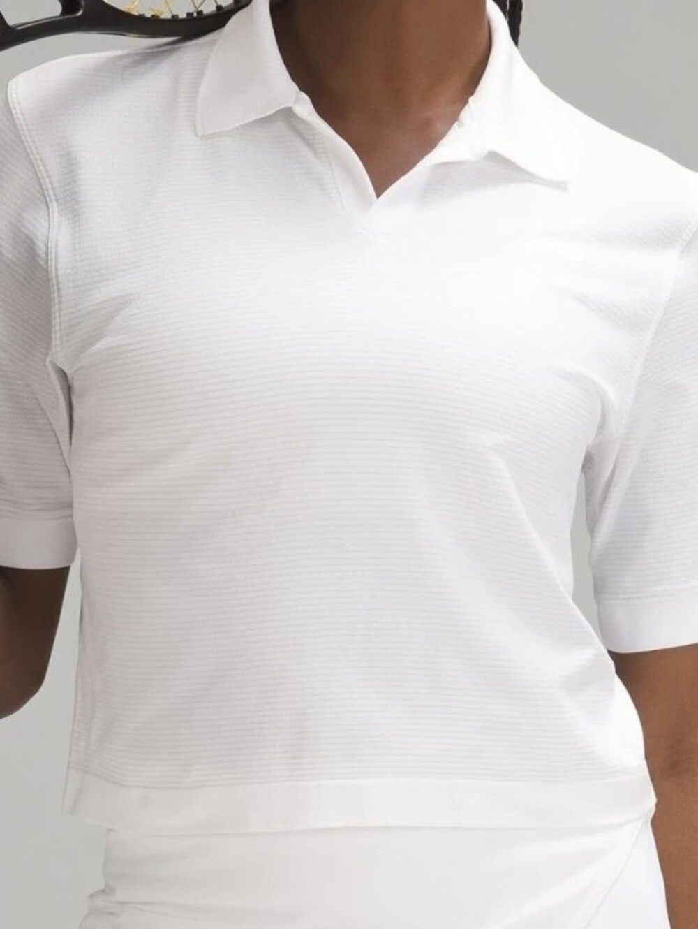 lululemon athletica Swiftly Womens White Short Sleeve Polo Crop Size 4